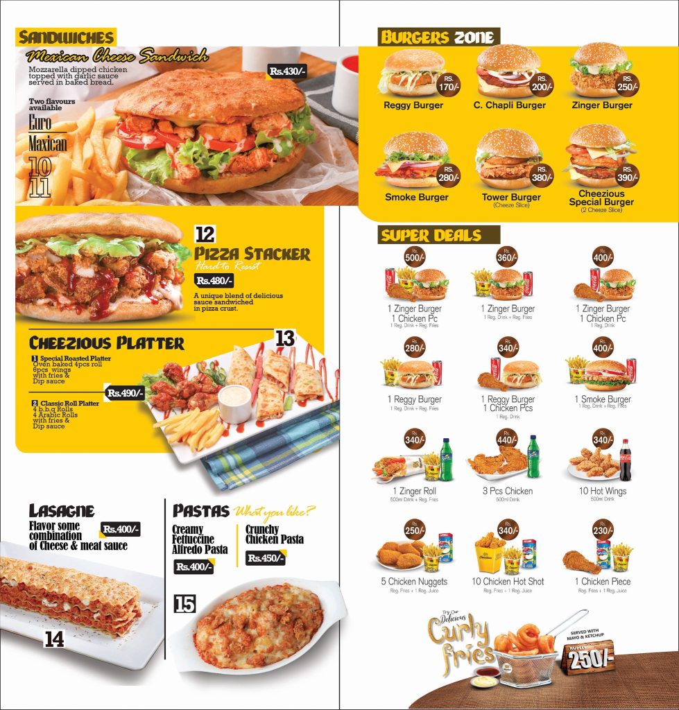 Cheezious Menu